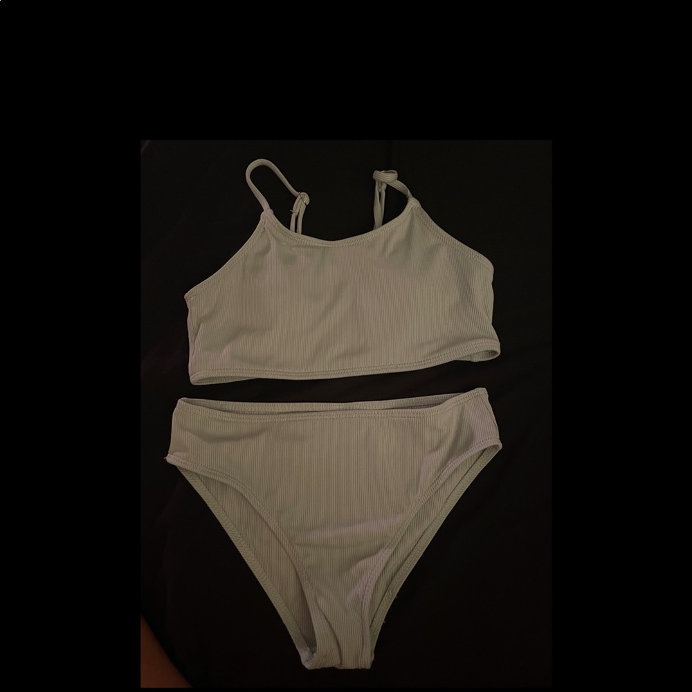 shein light blue/teal swimsuit. size 140